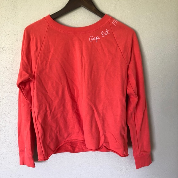 GAP crop sweatshirt coral red/orange - Picture 1 of 3